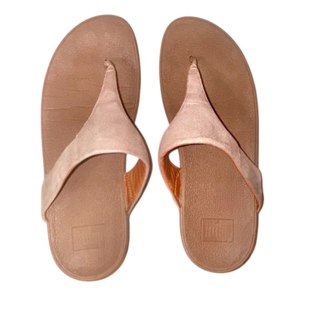 FITFLOP BRAND LULU SPARKLE nude sandals women’s flip flops size 9 - Picture 8 of 14